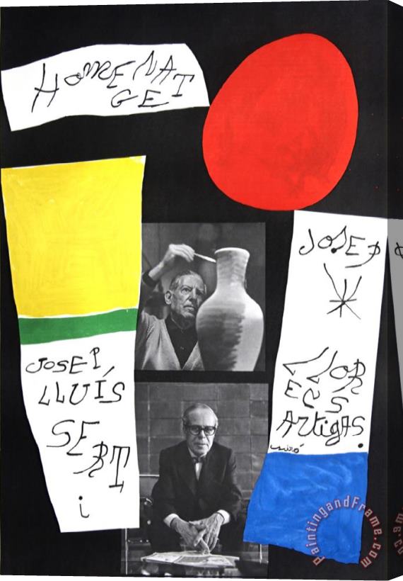 Joan Miro Homenatge Sert 1972 Stretched Canvas Print / Canvas Art