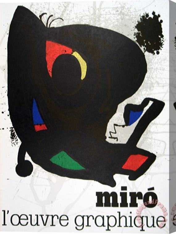 Joan Miro Musee D Art Moderne 1974 Stretched Canvas Print / Canvas Art