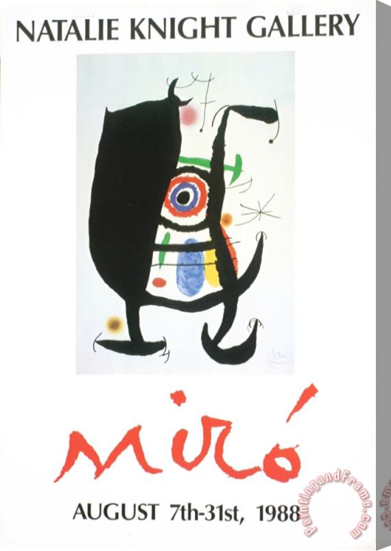 Joan Miro Natalie Knight Gallery Stretched Canvas Print / Canvas Art