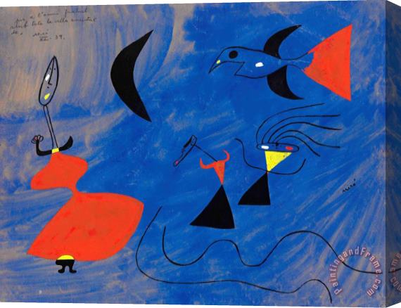 Joan Miro Sans Titre, 1939 Stretched Canvas Painting / Canvas Art