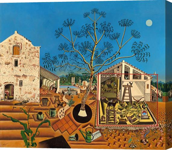 Joan Miro The Farm 1922 Stretched Canvas Painting / Canvas Art