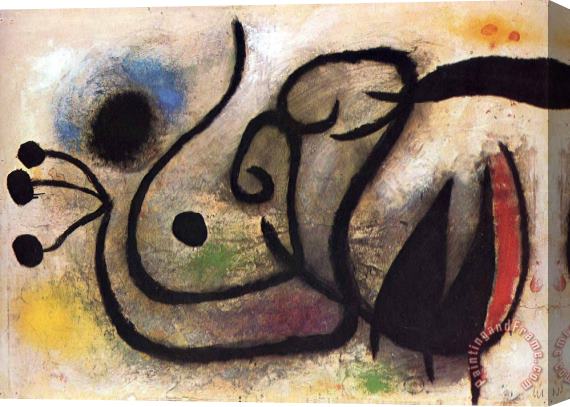 Joan Miro Unknown Title Stretched Canvas Painting / Canvas Art