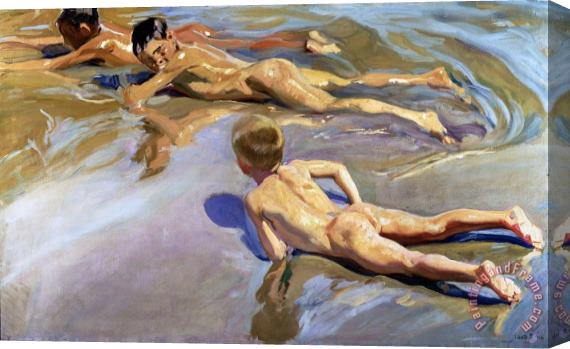 Joaquin Sorolla y Bastida Children on the Beach Stretched Canvas Painting / Canvas Art