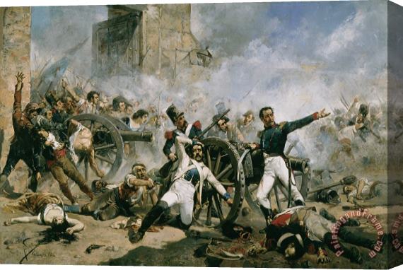 Joaquin Sorolla y Bastida Spanish uprising against Napoleon in Spain Stretched Canvas Print / Canvas Art
