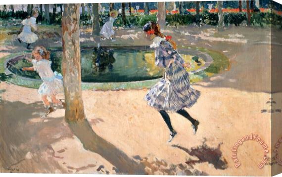 Joaquin Sorolla y Bastida The Skipping Rope Stretched Canvas Painting / Canvas Art