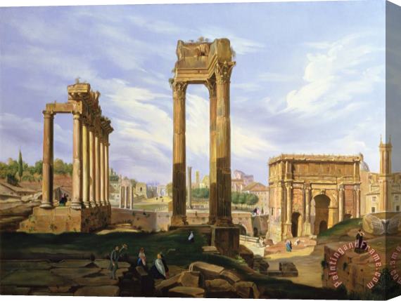 Jodocus Sebasiaen Adeele View of the Roman Forum Stretched Canvas Print / Canvas Art