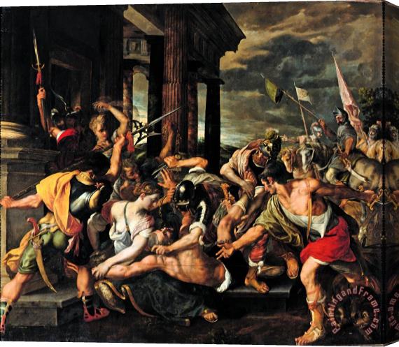 Jodocus van Winghe Delilah's Betrayal And Samson's Imprisonment by The Philistines Stretched Canvas Print / Canvas Art