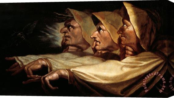 Johann Heinrich Fussli The Three Witches Stretched Canvas Print / Canvas Art
