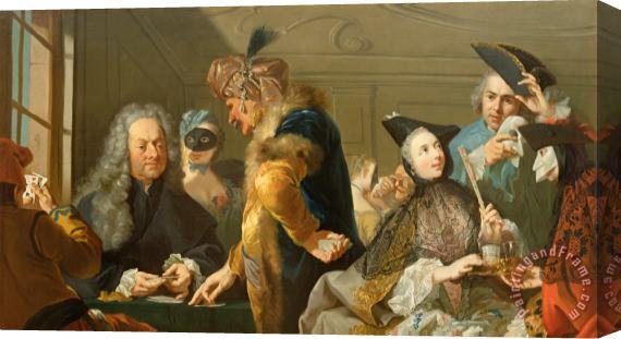 Johann Heinrich Tischbein Gamblers In The Foyer Stretched Canvas Print / Canvas Art