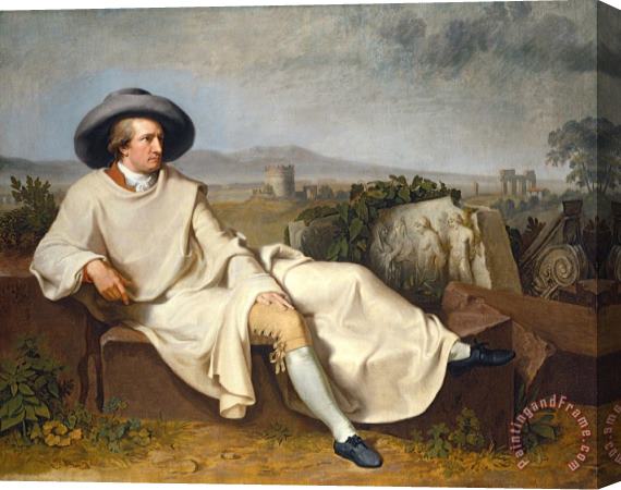 Johann Heinrich Wilhelm Tischbein Goethe in The Roman Campagna Stretched Canvas Print / Canvas Art