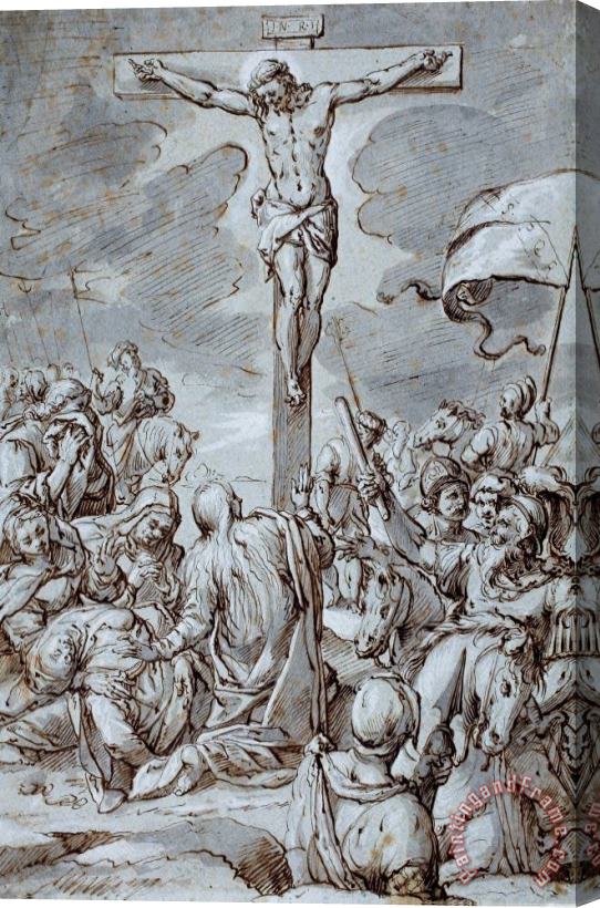 Johann or Hans von Aachen Crucifixion Stretched Canvas Painting / Canvas Art