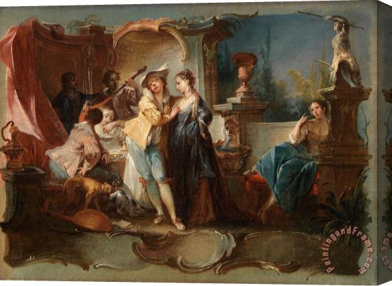 Johann Wolfgang Baumgartner The Prodigal Son Living with Harlots Stretched Canvas Painting / Canvas Art