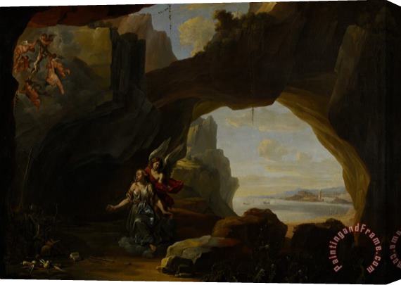 Johannes Lingelbach The Magdalen In A Cave Stretched Canvas Print / Canvas Art