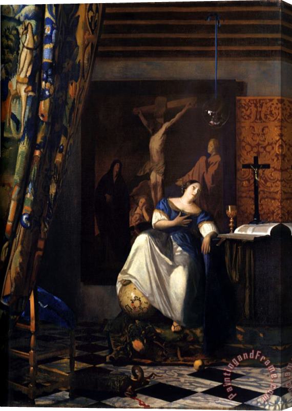 Johannes Vermeer Allegory of The Faith Stretched Canvas Print / Canvas Art