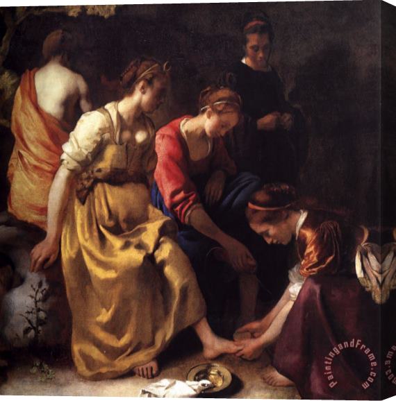 Johannes Vermeer Diana And Her Companions Stretched Canvas Painting / Canvas Art