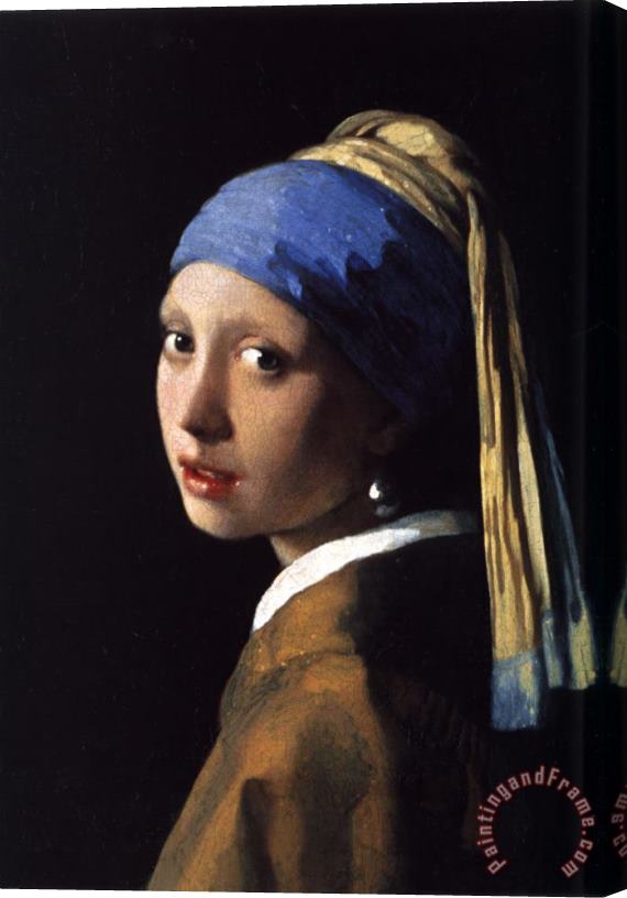 Johannes Vermeer Girl with a Pearl Earring Stretched Canvas Painting / Canvas Art