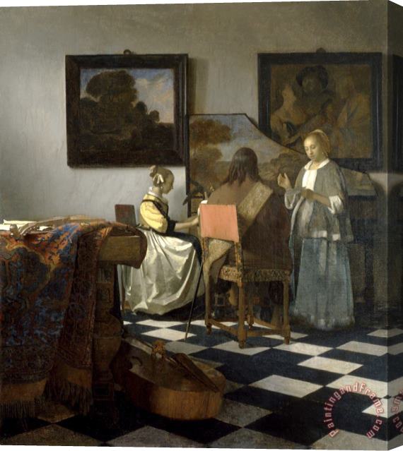 Johannes Vermeer The Concert Stretched Canvas Print / Canvas Art