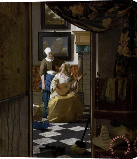Johannes Vermeer The Love Letter Stretched Canvas Print / Canvas Art