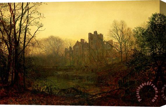 John Atkinson Grimshaw An October Afterglow Stretched Canvas Print / Canvas Art