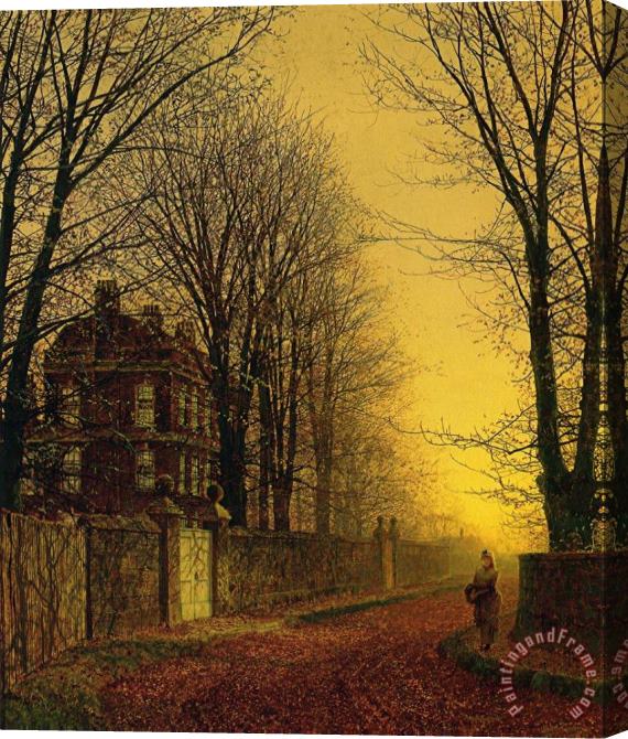 John Atkinson Grimshaw Autumn Gold Stretched Canvas Painting / Canvas Art