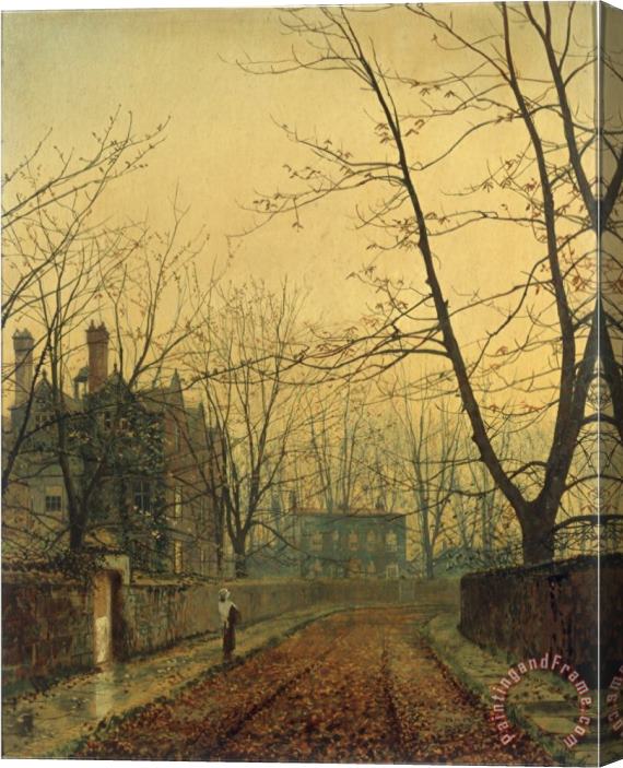 John Atkinson Grimshaw Hampstead Autumn Gold 1880 Stretched Canvas Print / Canvas Art