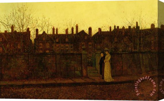John Atkinson Grimshaw In The Golden Gloaming Stretched Canvas Print / Canvas Art