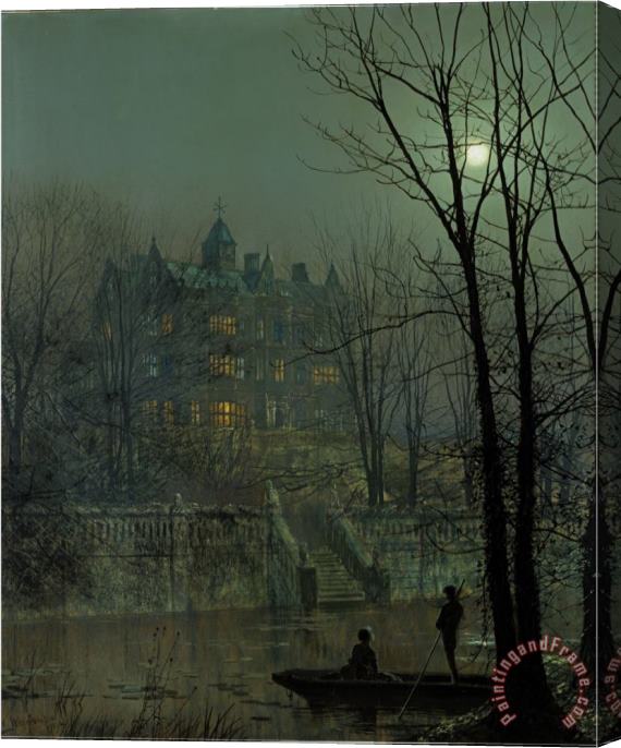 John Atkinson Grimshaw Knostrop Old Hall Leeds 1883 Stretched Canvas Painting / Canvas Art