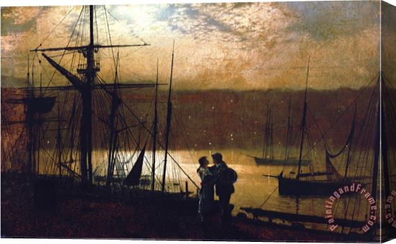 John Atkinson Grimshaw Outward Bound a View of Whitby Stretched Canvas Print / Canvas Art