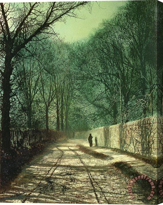 John Atkinson Grimshaw Tree Shadows in the Park Wall Stretched Canvas Painting / Canvas Art