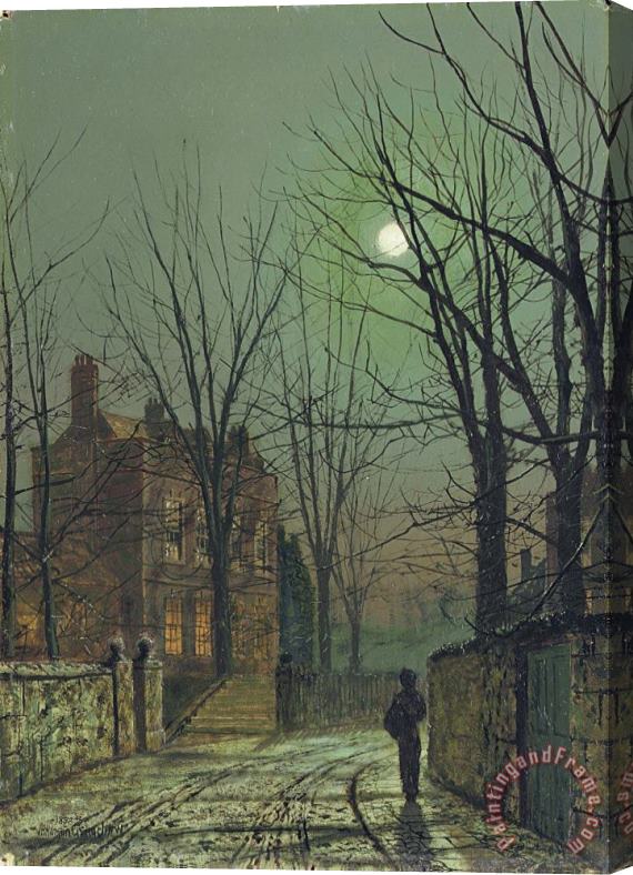 John Atkinson Grimshaw Under The Moon Stretched Canvas Painting / Canvas Art