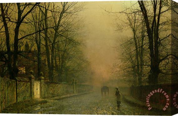 John Atkinson Grimshaw Where the pale moonbeams linger Stretched Canvas Painting / Canvas Art