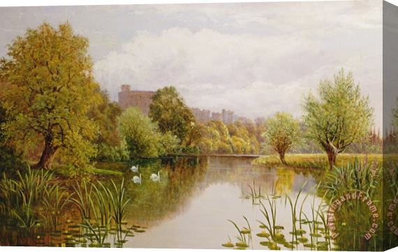 John Atkinson View Of Windsor From The Thames Stretched Canvas Print / Canvas Art