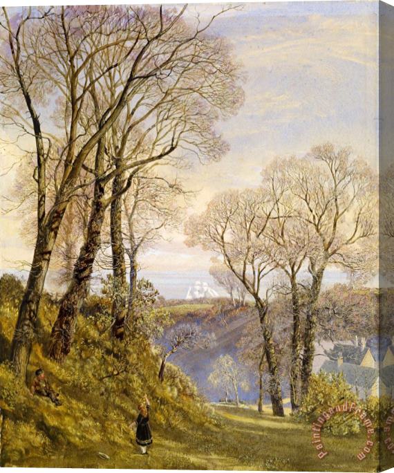 John Brett February in The Isle of Wight Stretched Canvas Painting / Canvas Art