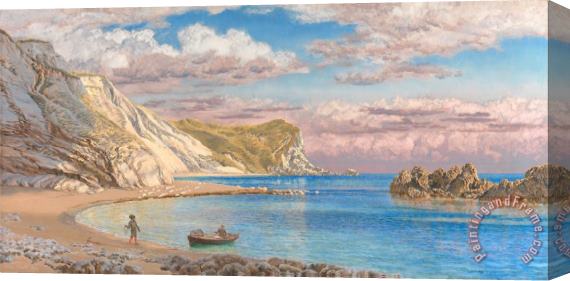 John Brett Man of War Rocks, Coast of Dorset Stretched Canvas Painting / Canvas Art