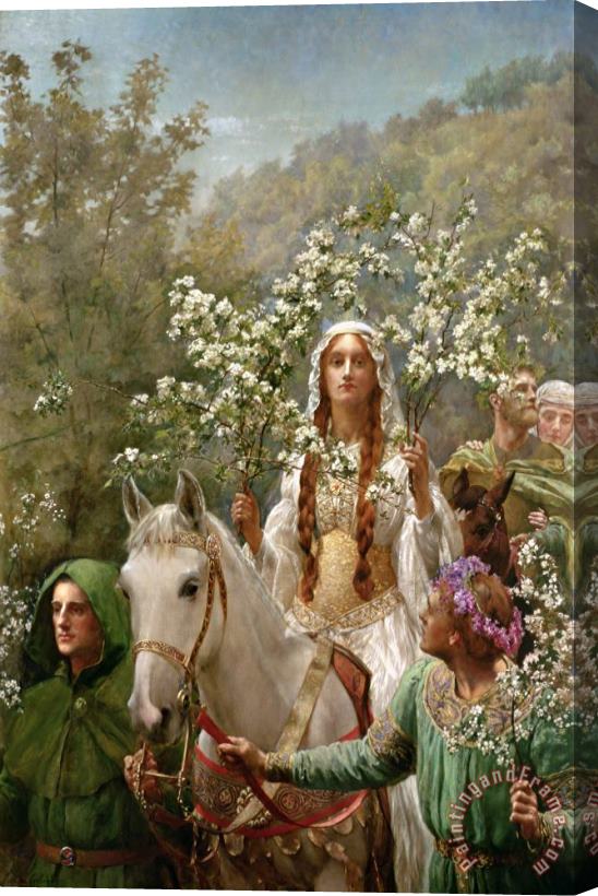 John Collier Queen Guinevere Stretched Canvas Print / Canvas Art