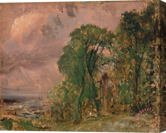 John Constable A View at Hampstead with Stormy Weather Stretched Canvas Painting / Canvas Art