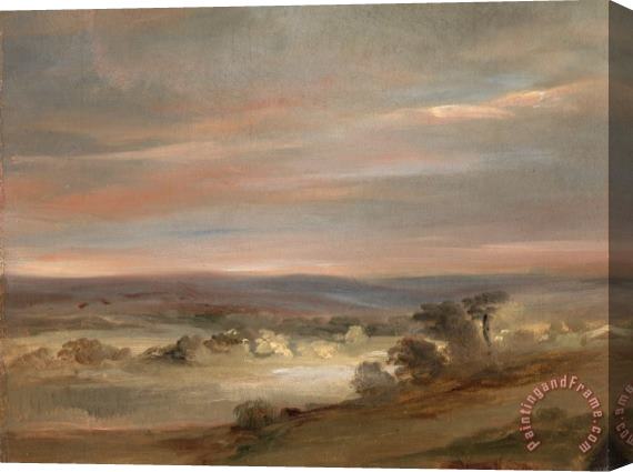 John Constable A View on Hampstead Heath, Early Morning Stretched Canvas Print / Canvas Art
