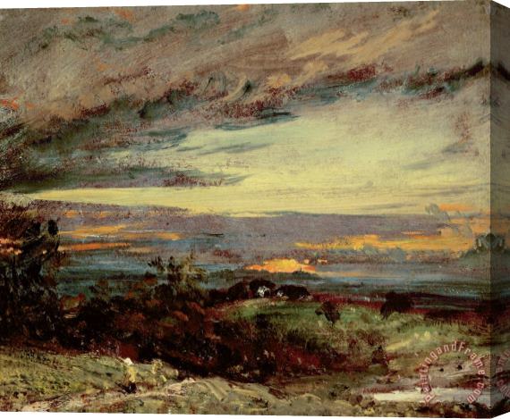 John Constable Sunset Study Of Hampstead Stretched Canvas Painting / Canvas Art