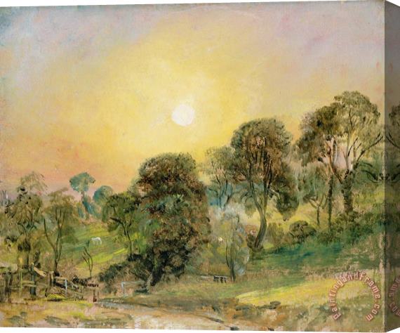 John Constable Trees on Hampstead Heath at Sunset Stretched Canvas Painting / Canvas Art