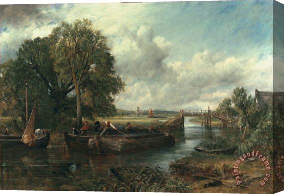 John Constable View of the Stour near Dedham Stretched Canvas Painting / Canvas Art