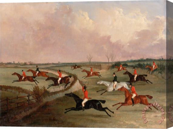 John Dalby The Quorn Hunt in Full Cry Second Horses, After Henry Alken Stretched Canvas Painting / Canvas Art