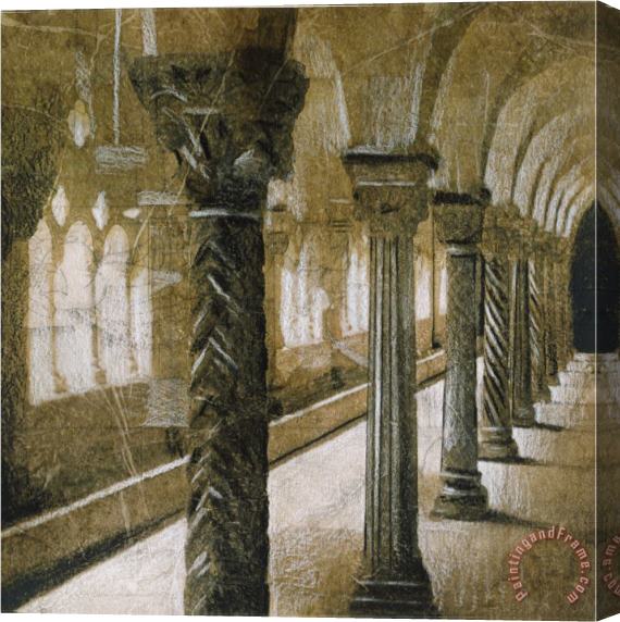 John Douglas Interior Columns Stretched Canvas Print / Canvas Art