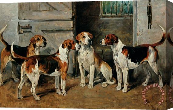John Emms Study of Hounds Stretched Canvas Painting / Canvas Art