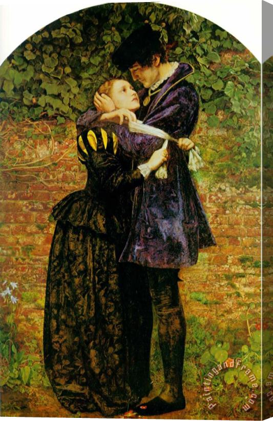 John Everett Millais A Huguenot, on St. Bartholomew's Day Refusing to Shield Himself From Danger by Wearing The Roman Catholic Badge Stretched Canvas Print / Canvas Art