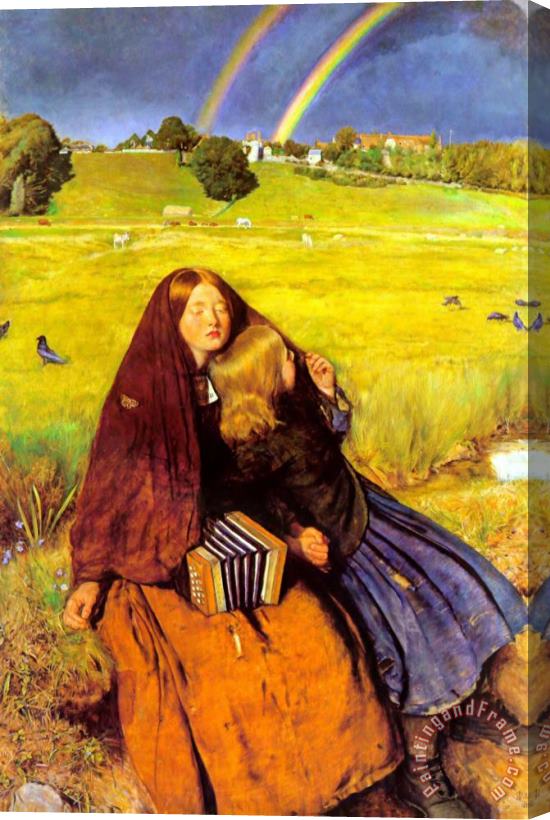John Everett Millais The Blind Girl Stretched Canvas Print / Canvas Art