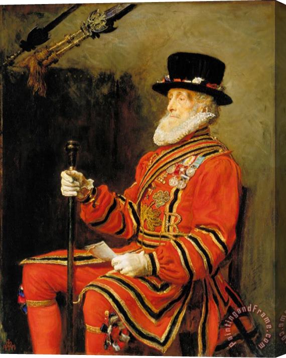 John Everett Millais The Yeoman of The Guard Stretched Canvas Painting / Canvas Art