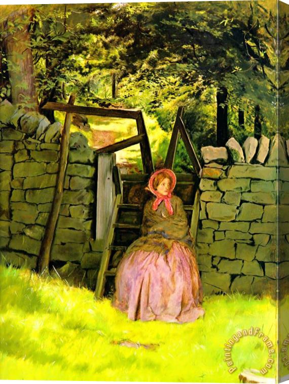 John Everett Millais Waiting Stretched Canvas Painting / Canvas Art