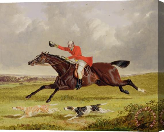 John Frederick Herring Snr Encouraging Hounds Stretched Canvas Print / Canvas Art
