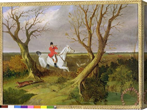 John Frederick Herring Snr The Suffolk Hunt - Gone Away Stretched Canvas Print / Canvas Art