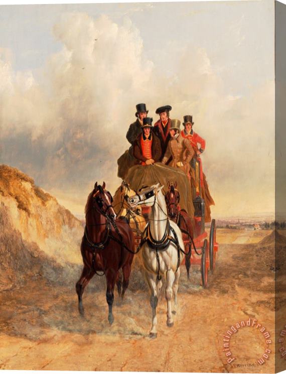 John Frederick Herring The Royal Mail Coach on The Road Stretched Canvas Print / Canvas Art